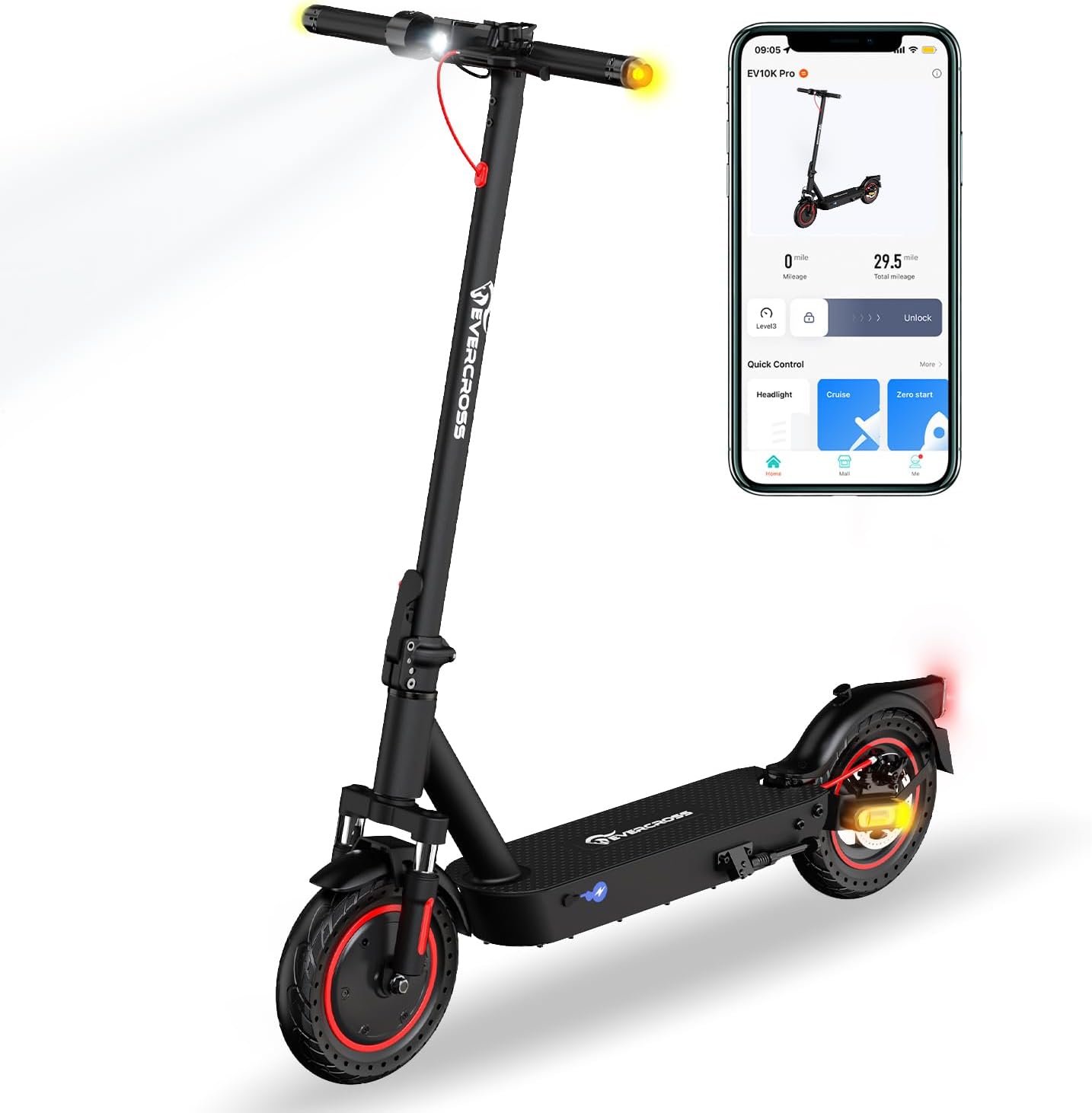 EVERCROSS EV10K Pro E-scooter, 500 W Motor scooter dual  suspension