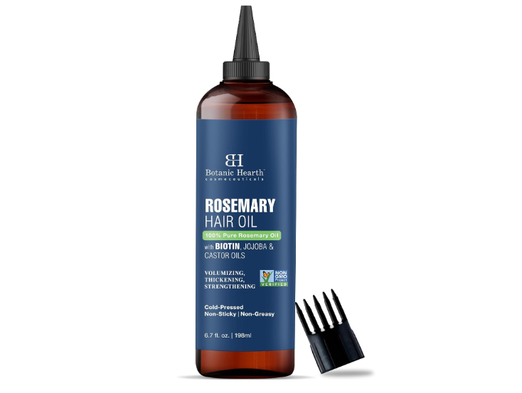 Botanic Hearth 100% Pure Rosemary Oil for Hair Infused with 100% Pure Biotin | Strengthening Treatment